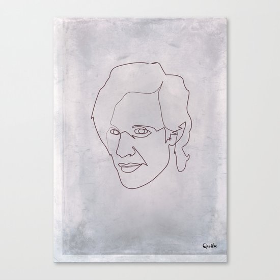 One line doctor Who (Matt Smith) Canvas Print