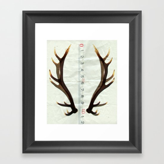 antlers measure Framed Art Print