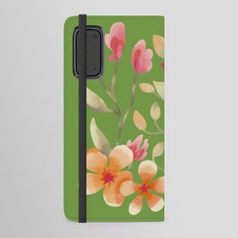 Fresh Green Wild Flower Folk Country Garden Android Wallet Case