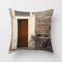 Florence Bicycle II  |  Travel Photography Throw Pillow