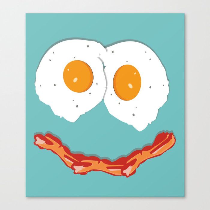 Smiling Baconegg  Canvas Print