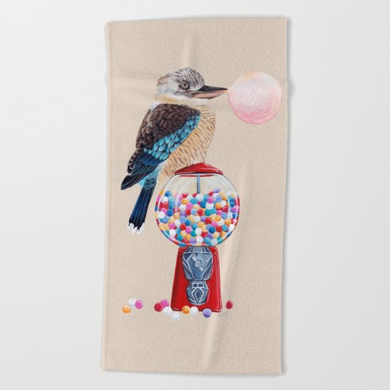 Kookaburra Gumball Machine Beach Towel