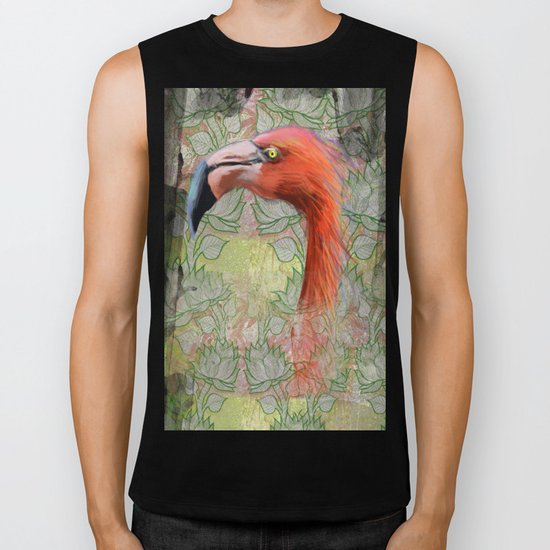 Red big bird Biker Tank