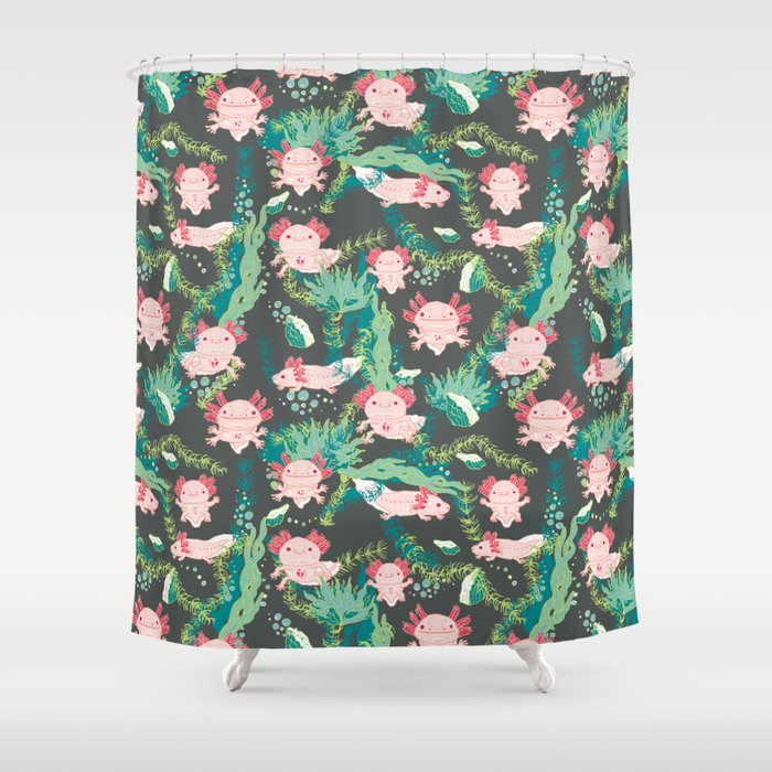 Baby Axolotl Shower Curtain