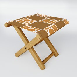 Geometric modern shapes checkerboard 4 Folding Stool