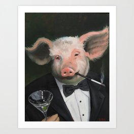 Elitist Pig Art Print