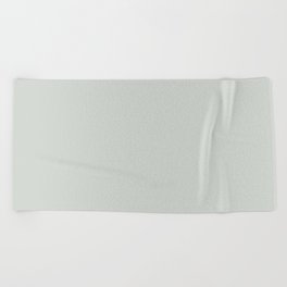 Light Gray Solid Color Pantone Murmur 12-5203 TCX Shades of Green Hues Beach Towel