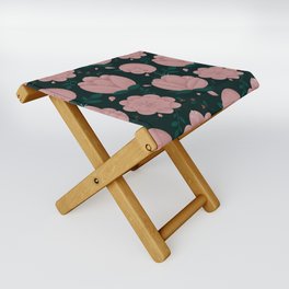 Pink Romantic Flower Patten Folding Stool