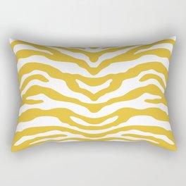 Zebra Wild Animal Print Mustard Yellow Rectangular Pillow