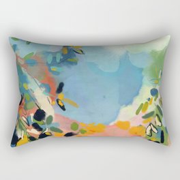 garden with sea view and olive tree Rectangular Pillow