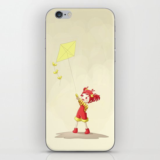 Girl with Kite iPhone & iPod Skin