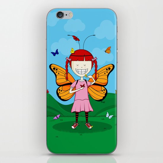 i heart butterflies iPhone & iPod Skin