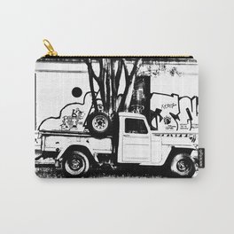 B&w urban stories Carry-All Pouch | Graffitibombing, Coolpickuptruck, Opticalillusion, Urbanaesthetics, Throwies, Parkedcars, Photo, Glitch, Vintagetruck, Popart 