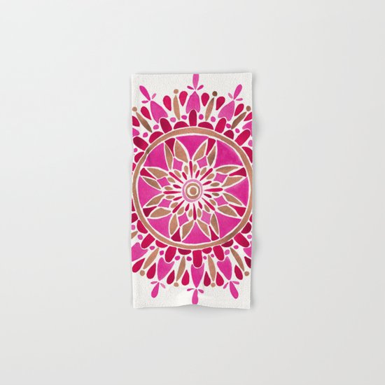 Mandala – Pink & Rose Gold Hand & Bath Towel