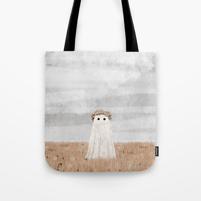 There's a Ghost in the Meadow Tote Bag