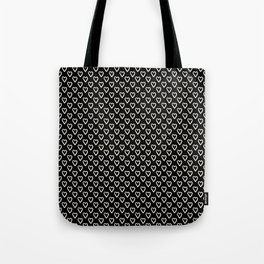 Black and white hearts for Valentines day Tote Bag