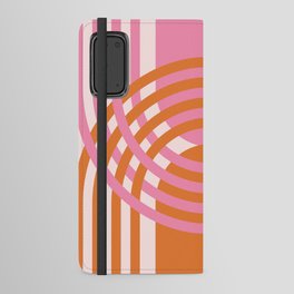 Rose Pink and Russet Orange Arches Android Wallet Case