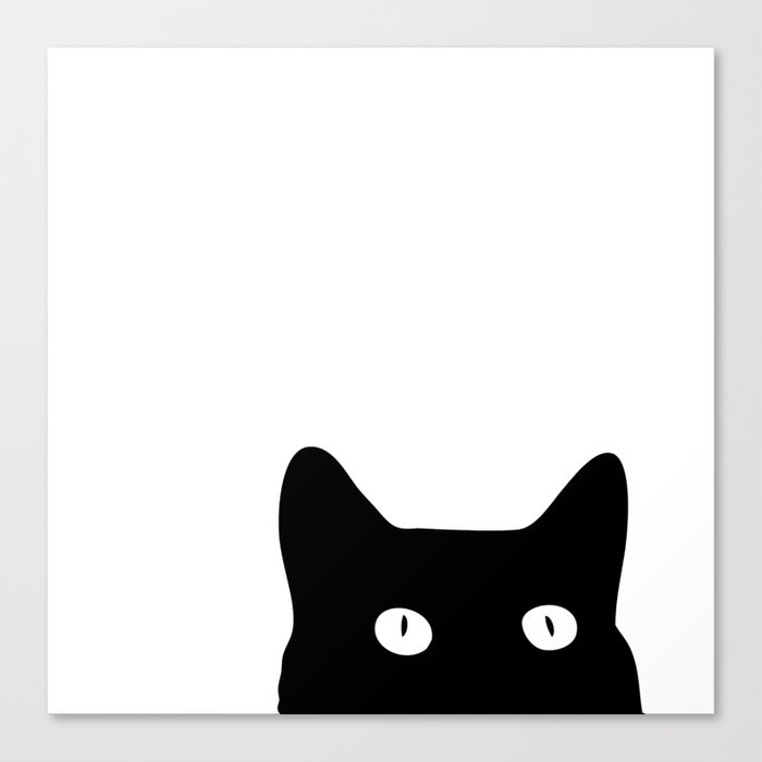 Black Cat Canvas Print by Good Sense | Society6