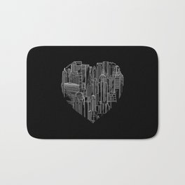 Heart Of Manhattan  Bath Mat | Illustration, Love, Architecture 