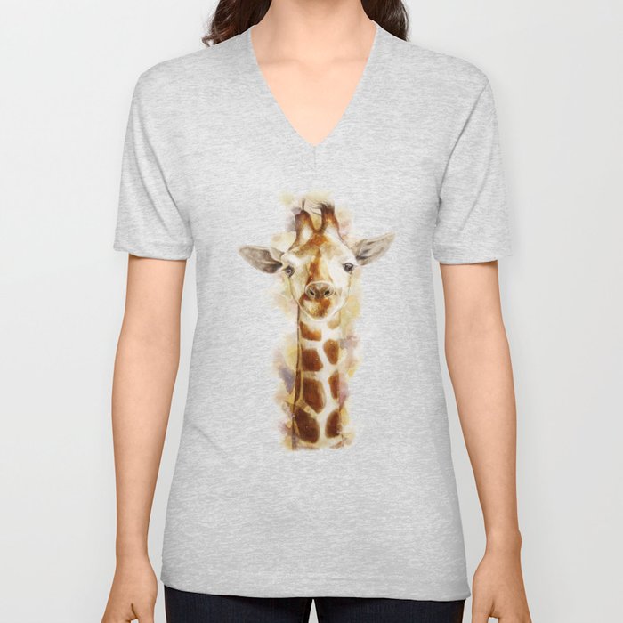 giraffe V Neck T Shirt