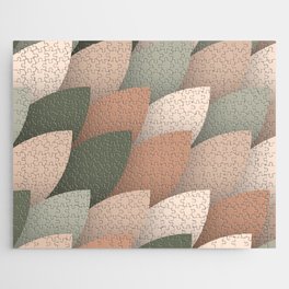 Brown and Green leaves pattern Jigsaw Puzzle