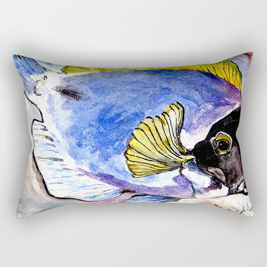 fish with yellow fin Rectangular Pillow