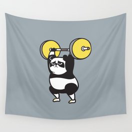 The snatch weightlifting Panda Wall Tapestry