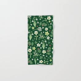 Winter Garden - dark green  Hand & Bath Towel