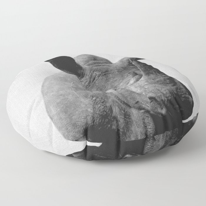 Rhino - Black & White Floor Pillow