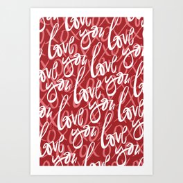 Love You Red Art Print