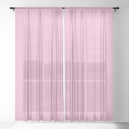 Totally Y2k Solid Pink Sheer Curtain