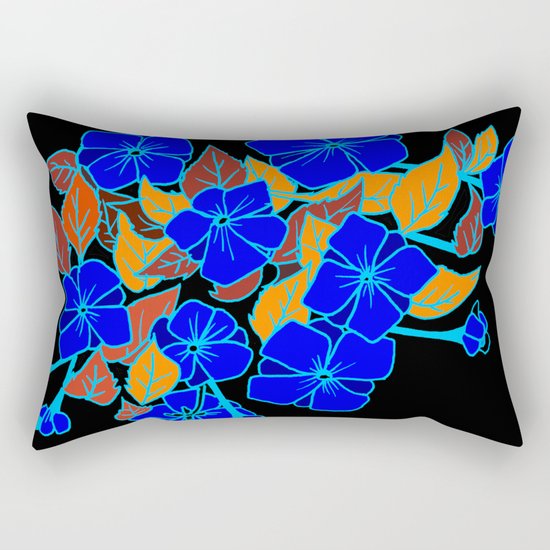 Blue Violets Rectangular Pillow