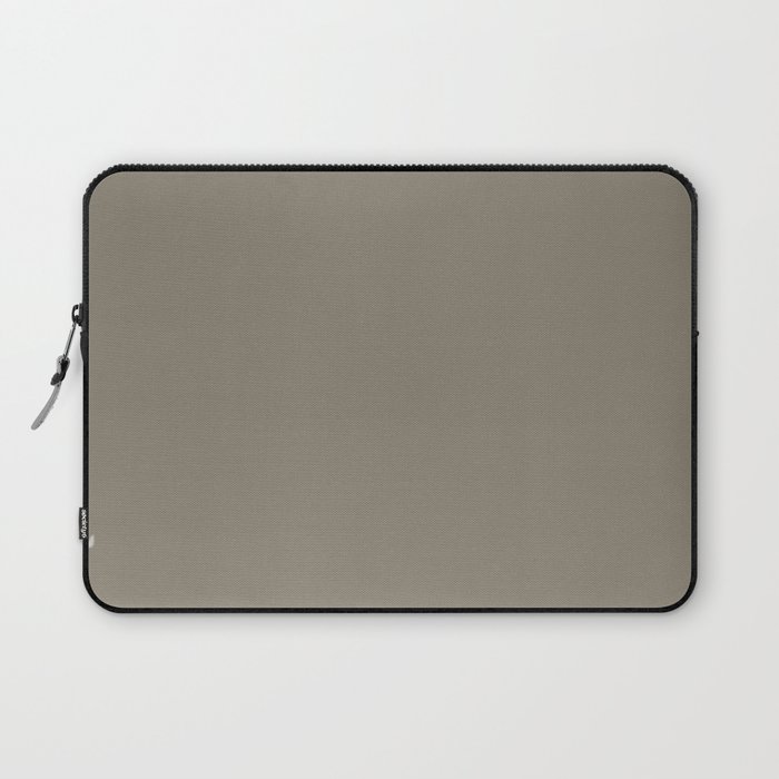 Warm Cobblestone Greige Taupe Gray - Grey Solid Color Pairs PPG Bear Cub PPG1000-5 Single Shade Hue Laptop Sleeve