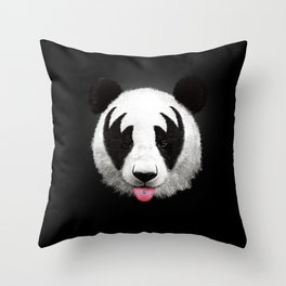 Kiss of a panda Throw Pillow