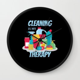 Cleaning Therapy Cleaning Lady Cleaning Wall Clock