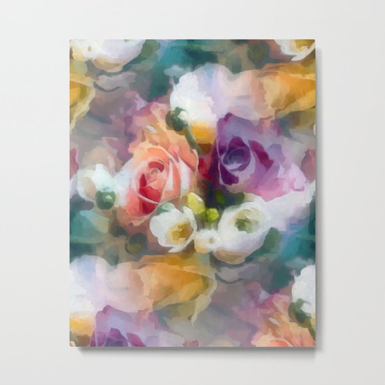 Fresh spring floral pattern Metal Print