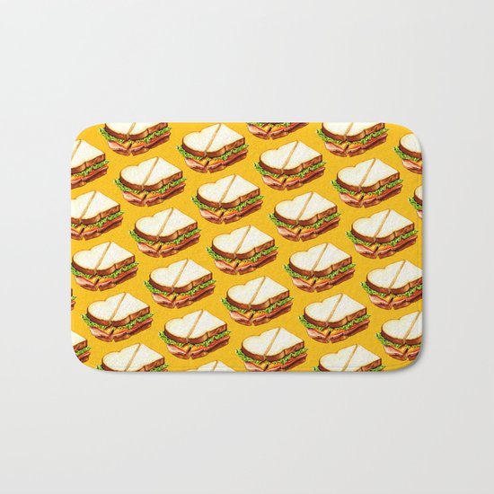 Ham Sandwich Pattern Bath Mat