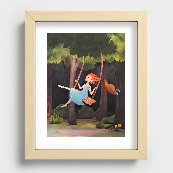 Forest Girl Recessed Framed Print