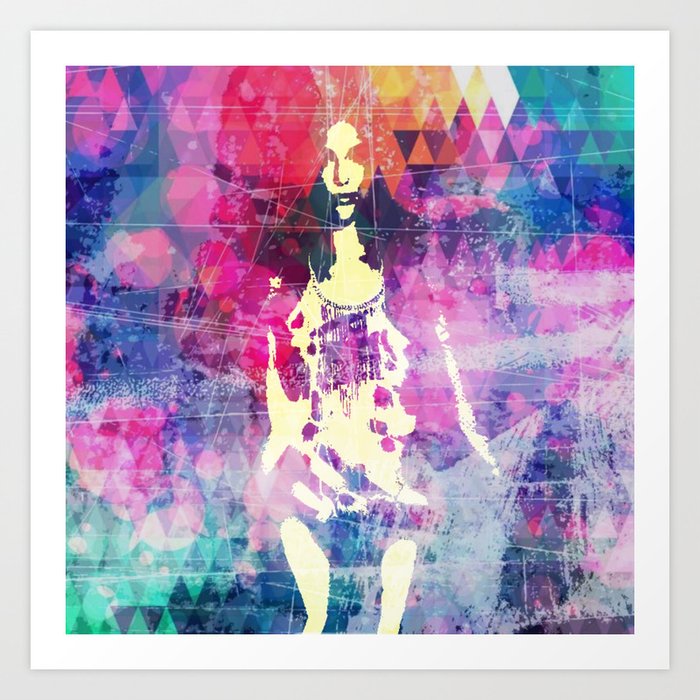 Space Girl Art Print By Magdalenadesign Society6