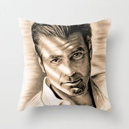 George Clooney II Throw Pillow