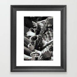 Jazz Saxophones Framed Art Print