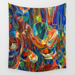 Colorful Abstract Acrylic Paint Wall Tapestry