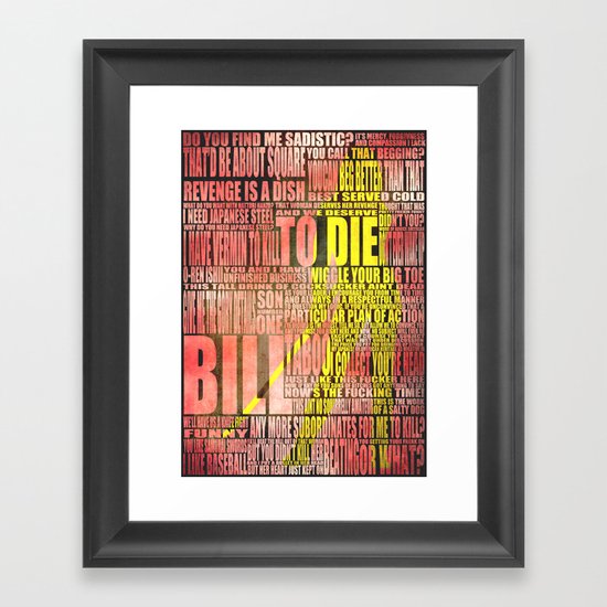 Kill Bill redux Framed Art Print