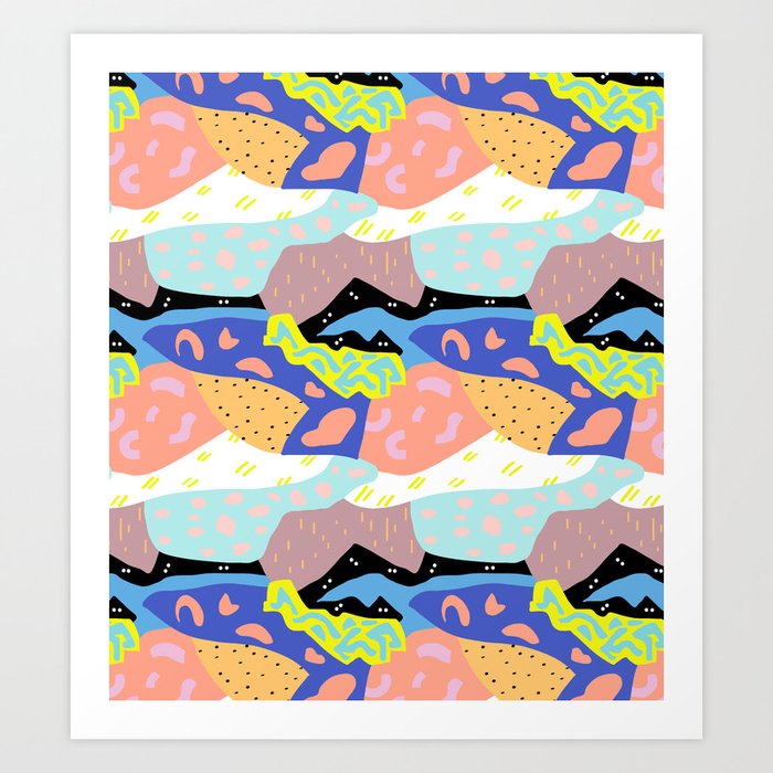 Abstract Postmodern Landscape Art Print By Elliottdesignfactory Society6