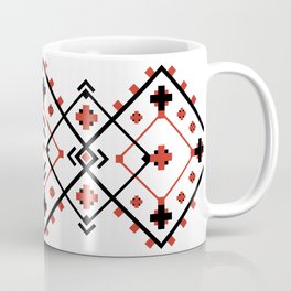 Geometric flower modern Romanian folk art Coffee Mug