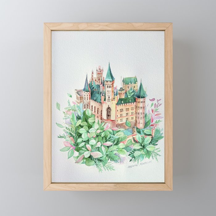 Botanical Castle Framed Mini Art Print