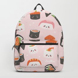 Sushi Gang Backpack | Sushipattern, Sushiillustration, Japan, Nigiri, Typography, Temaki, Drawing, Sushilover, Sushi, Uramaki 