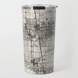 Lancaster USA - Aesthetic City Map - Black and White Travel Mug
