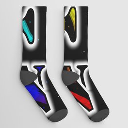 Light Spectrum Letter W Socks