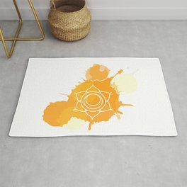 Swadhisthana chakra Meditation aura and sixth of the seven chakras symbol Area & Throw Rug